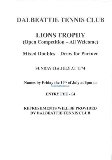 Lions trophy